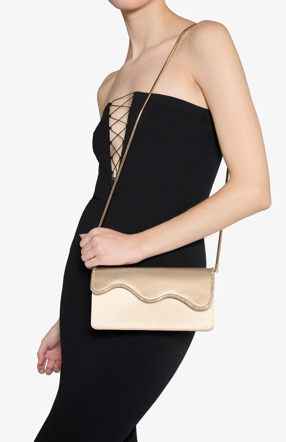 Rene Caovilla ONDA GOLD CLUTCH