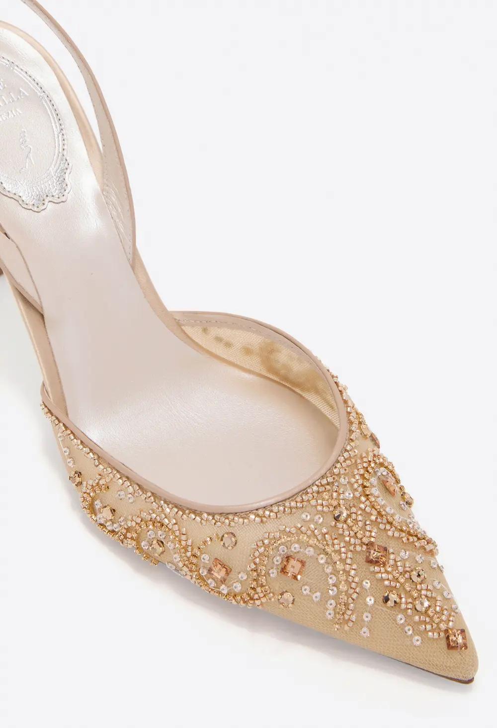 Rene Caovilla JAHANARA GOLD SLINGBACK 80