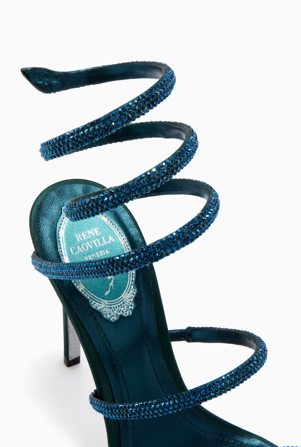 Rene Caovilla CLEO TEAL SANDAL 105