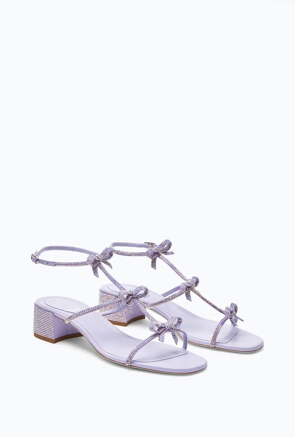 Rene Caovilla Caterina Lilac Sandal With Crystals 35