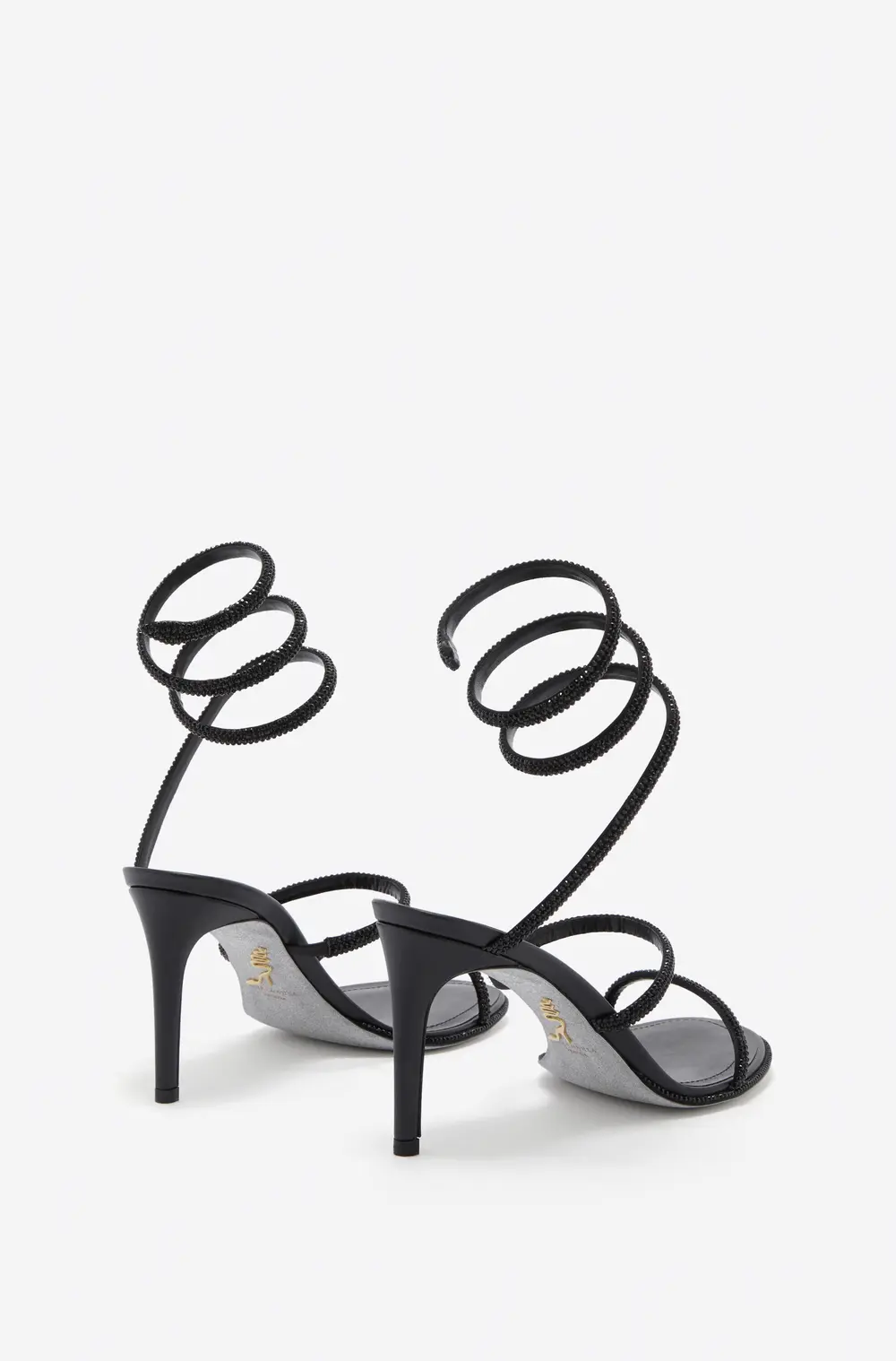 Rene Caovilla CLEO BLACK SANDAL 80