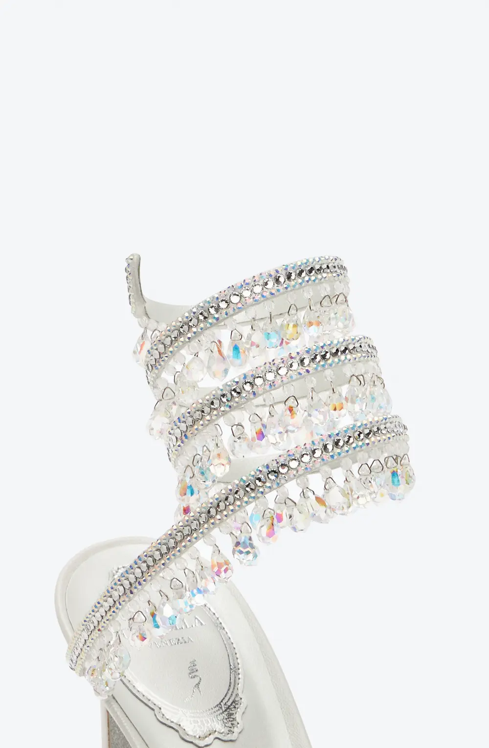 Rene Caovilla Chandelier White Pump 80