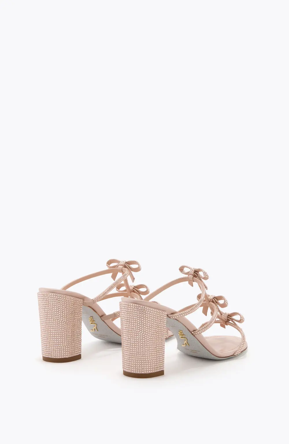 Rene Caovilla CATERINA BLUSH PINK MULE 80