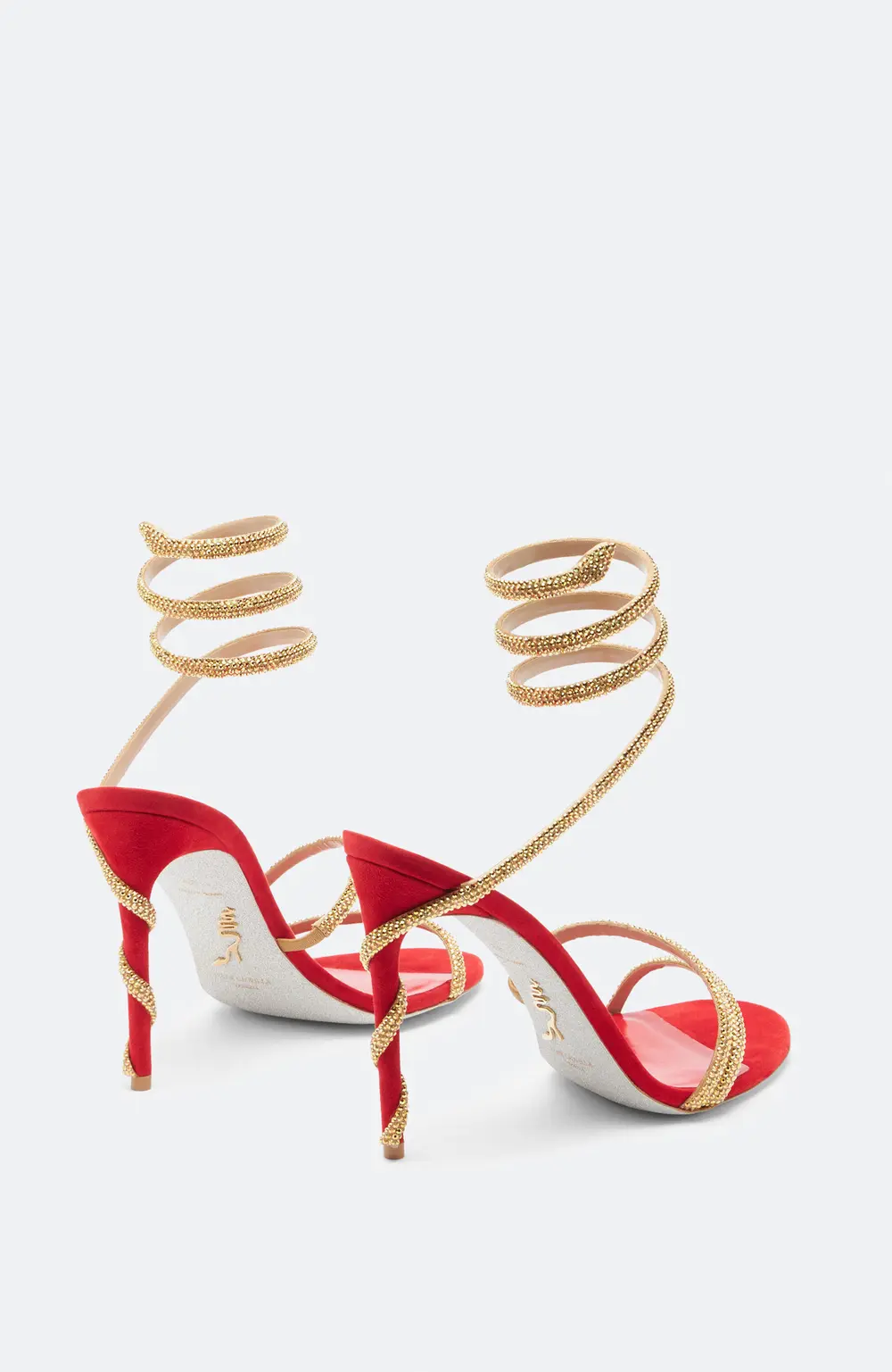 Rene Caovilla Margot Red Jewel Sandal 105