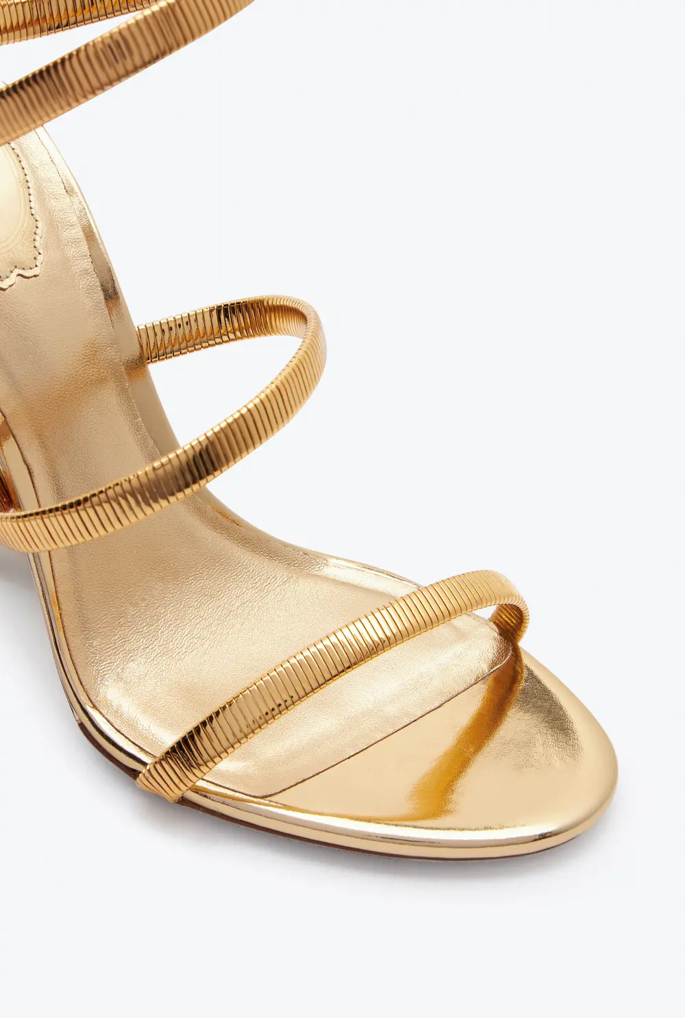 Rene Caovilla Symphony Mirrored Gold Sandal 105