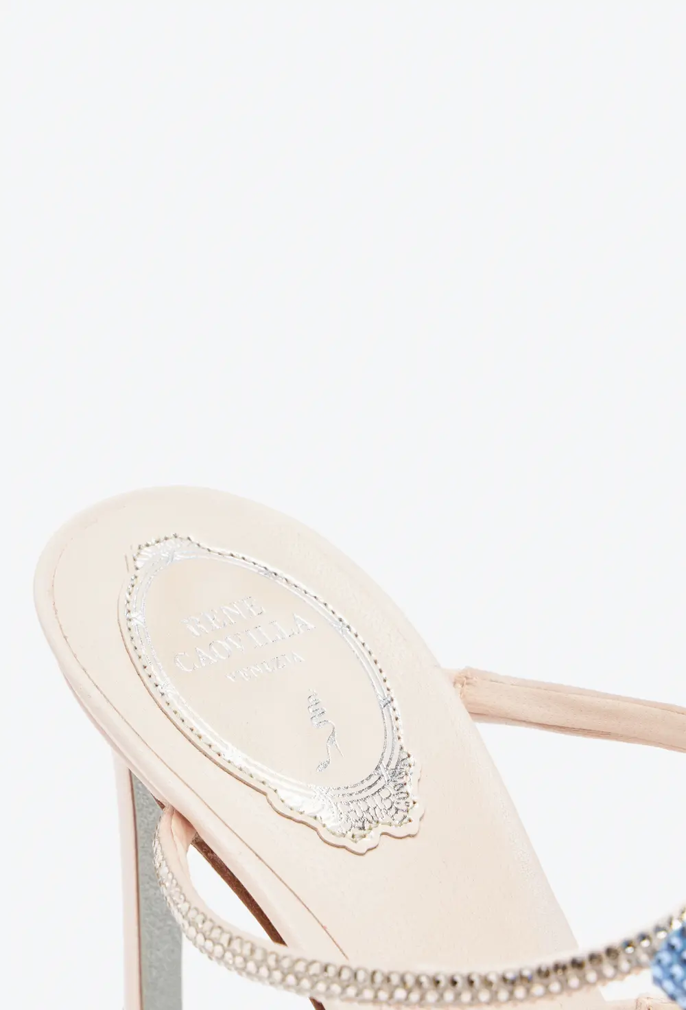 Rene Caovilla Caterina Mule With Multicolor Crystals 80