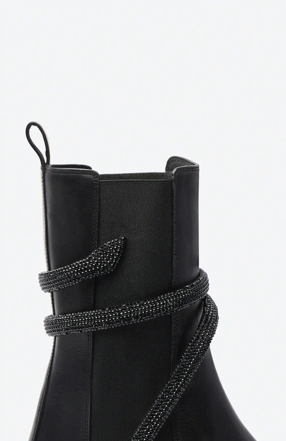 Rene Caovilla Cleo Crystal Black Bootie 25