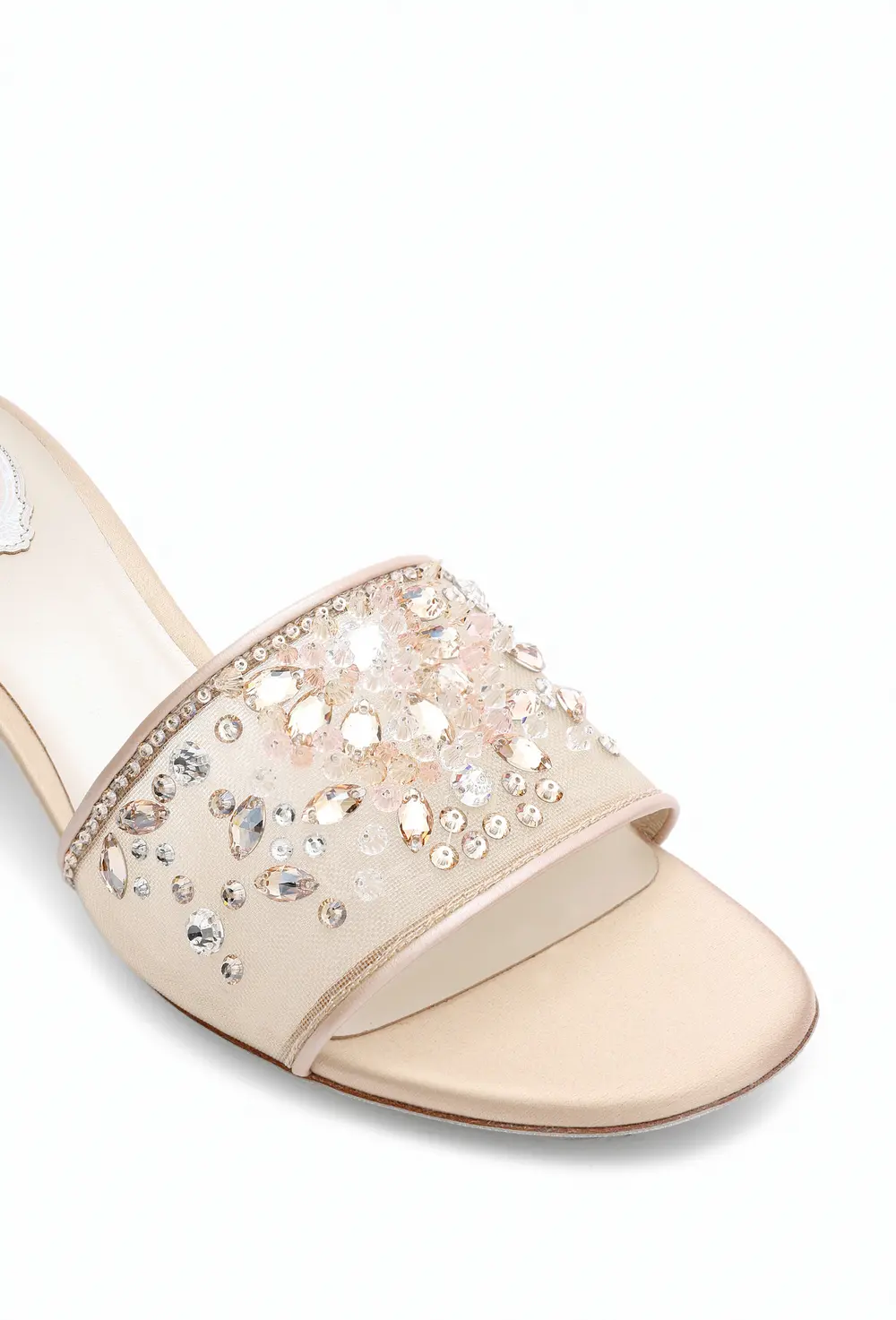 Rene Caovilla Cinderella Nude Mule 40
