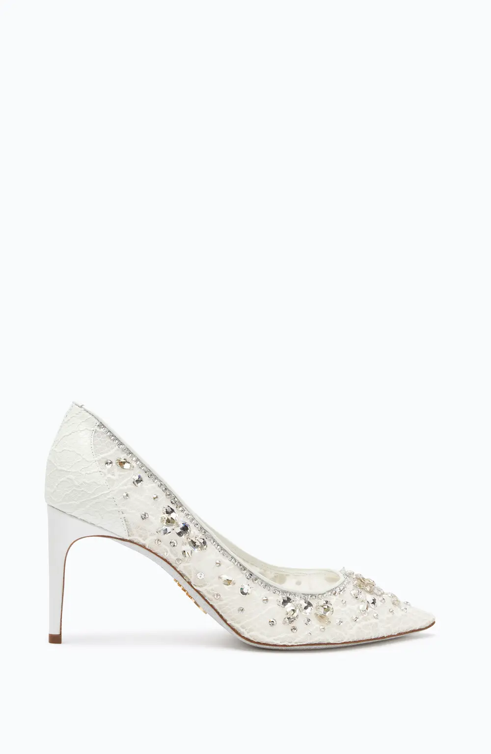 Rene Caovilla Cinderella Crystal White Pump 80