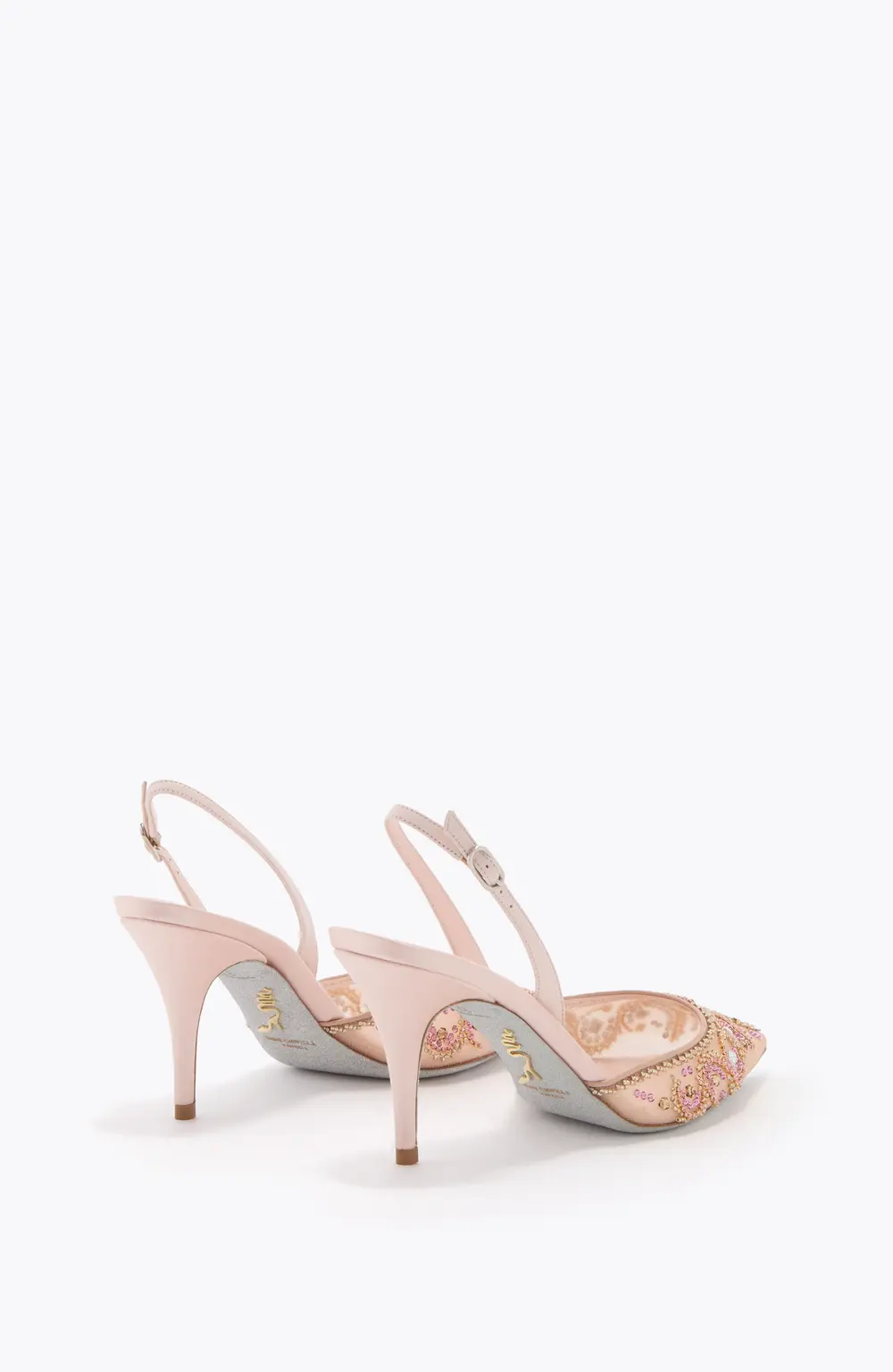 Rene Caovilla JAHANARA POWDER PINK SLINGBACK 80