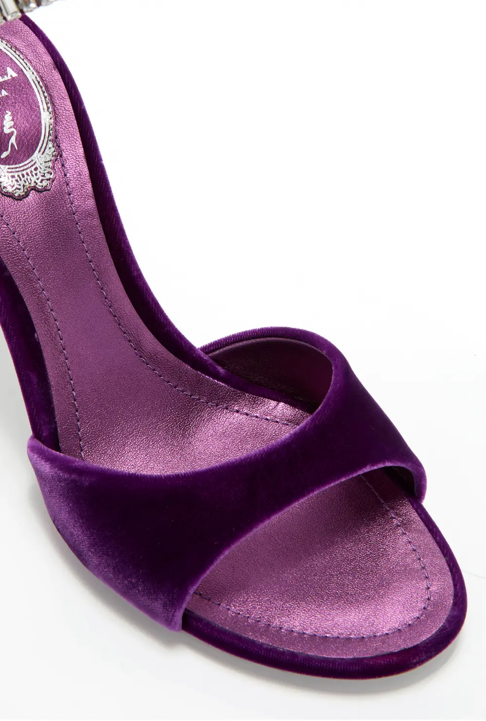 Rene Caovilla SPARK SANDAL IN PORPORA VELVET 80