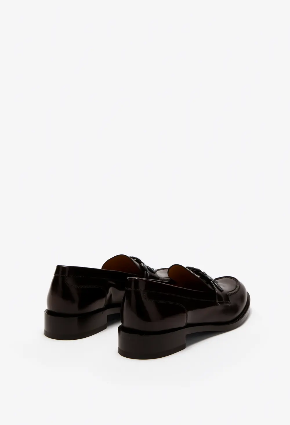 Rene Caovilla MORGANA DARK BROWN LOAFER WITH CRYSTALS 20