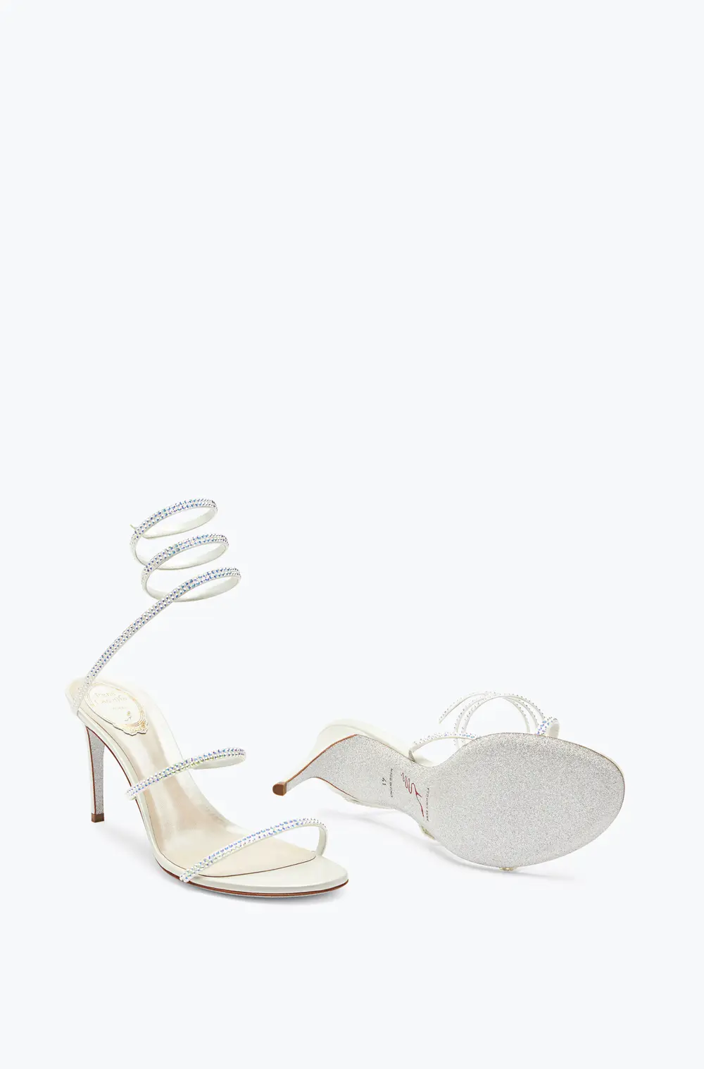 Rene Caovilla Satin Jewel Sandals Cleo