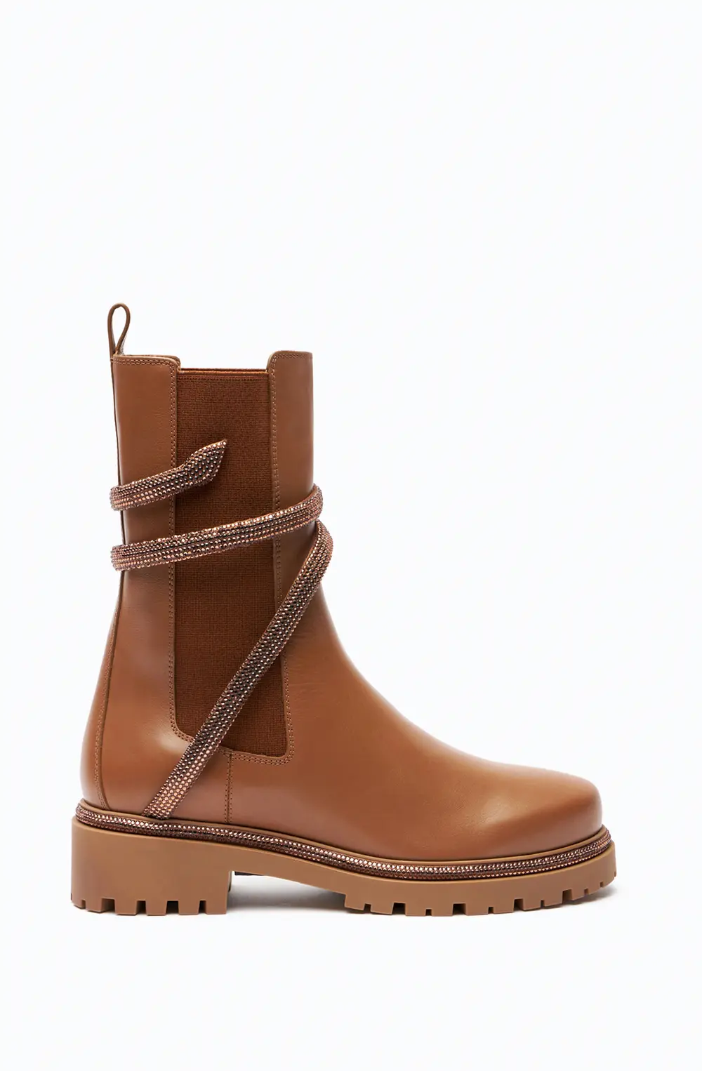 Rene Caovilla Cleo Crystal Hazelnut Bootie 25