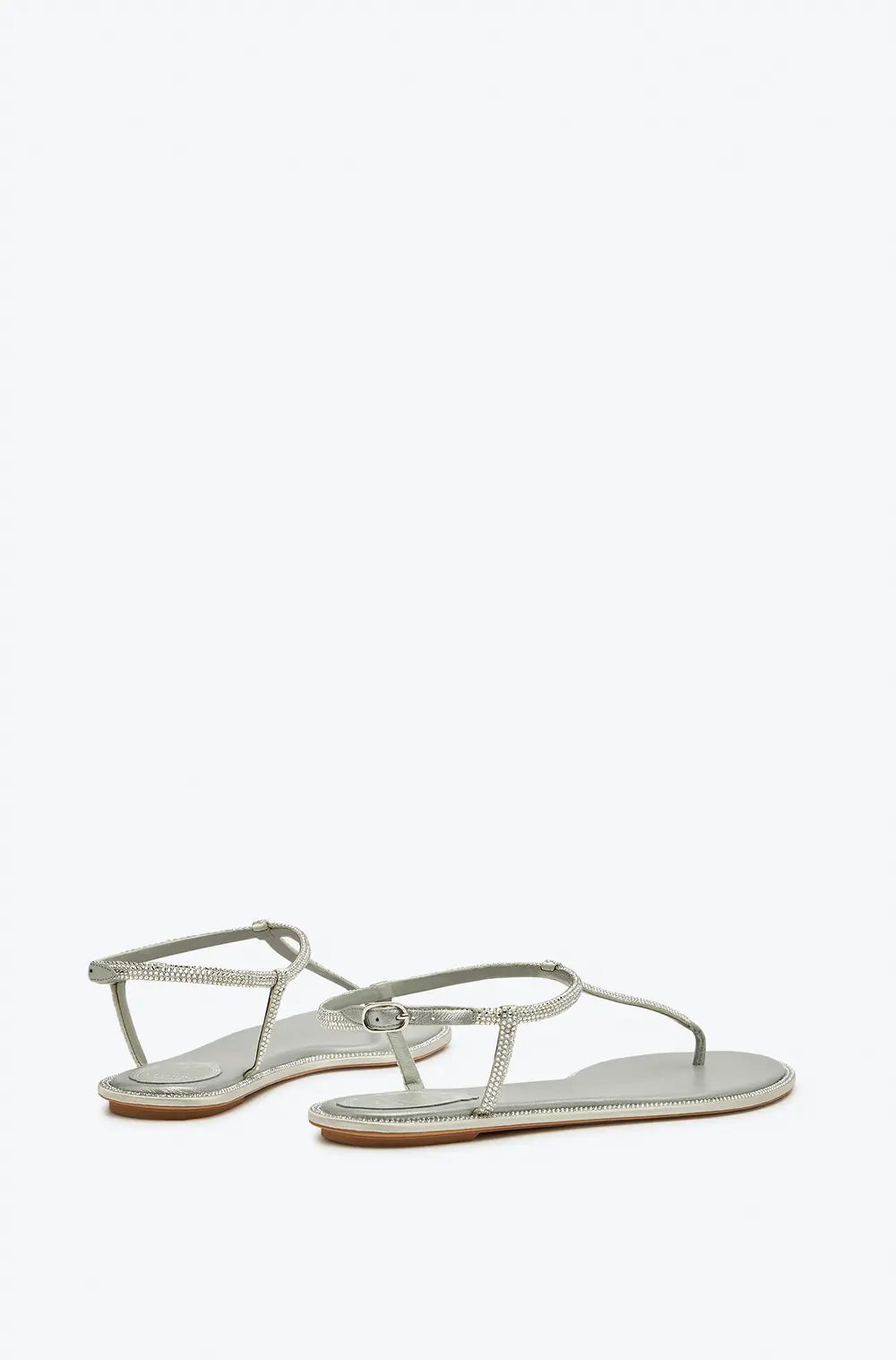 Rene Caovilla DIANA CRYSTAL GRAY SANDAL 10