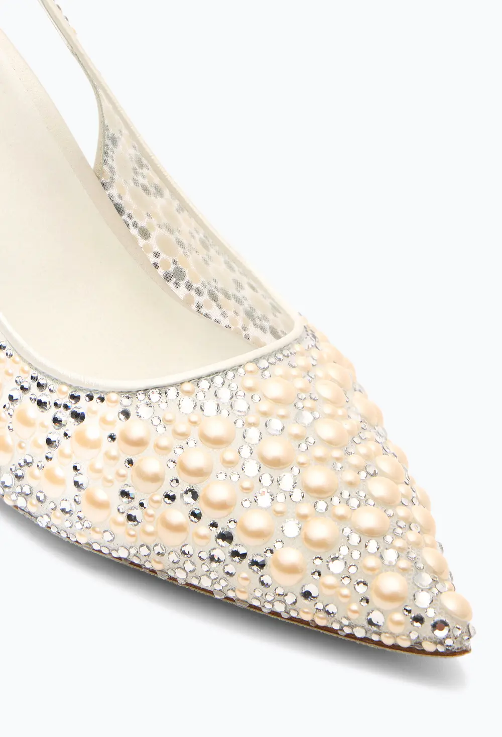 Rene Caovilla PEARL WHITE SLINGBACK 80
