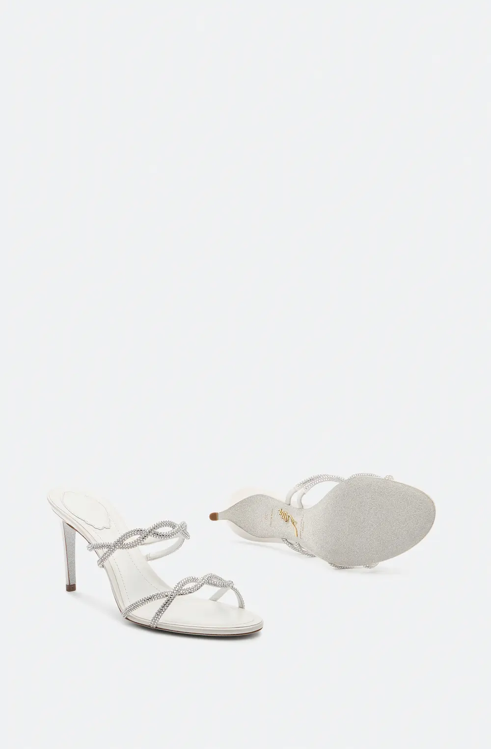 Rene Caovilla BRAID IVORY MULE 80