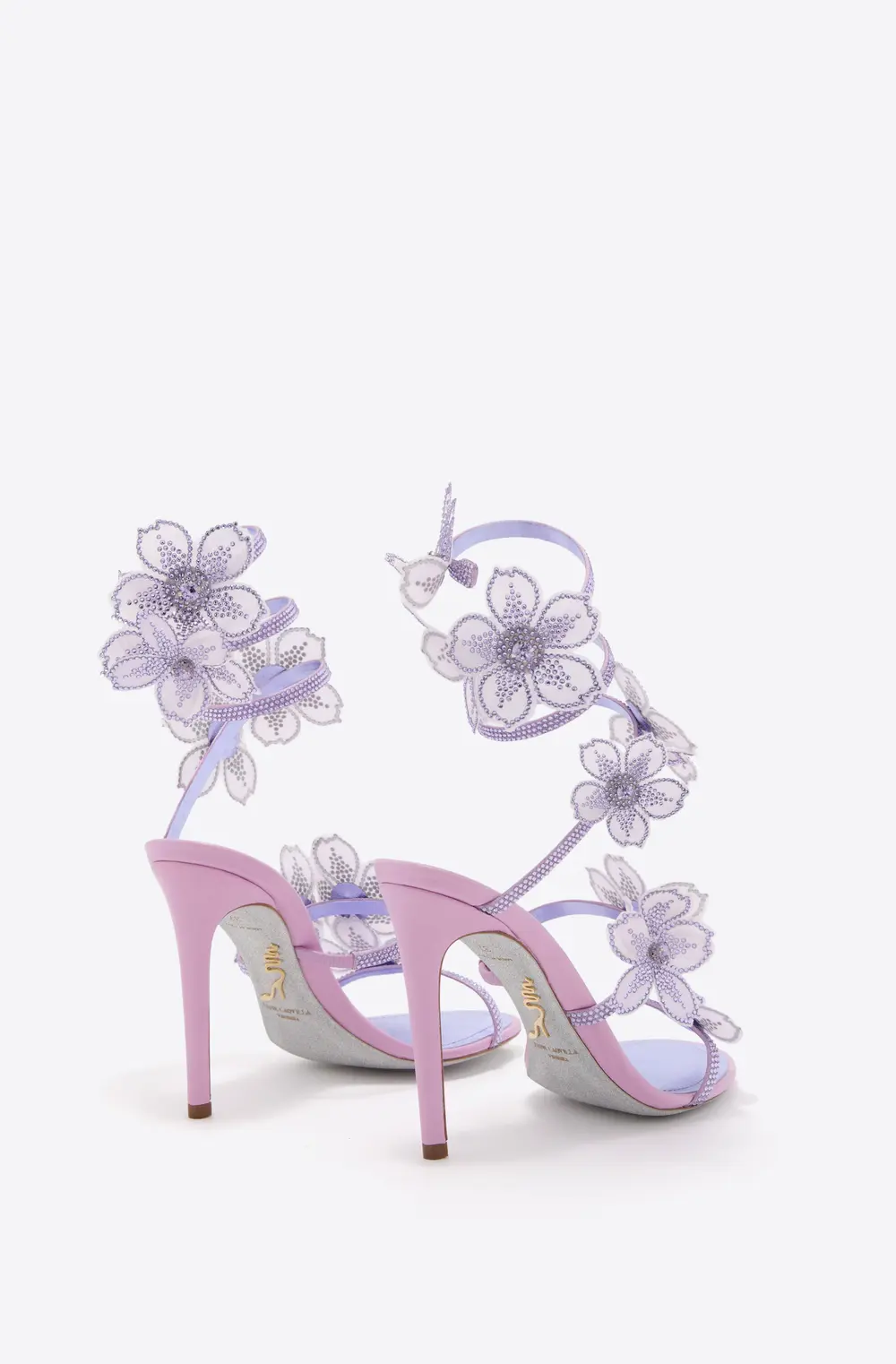 Rene Caovilla PEACH FLOWER WISTERIA SANDAL 105