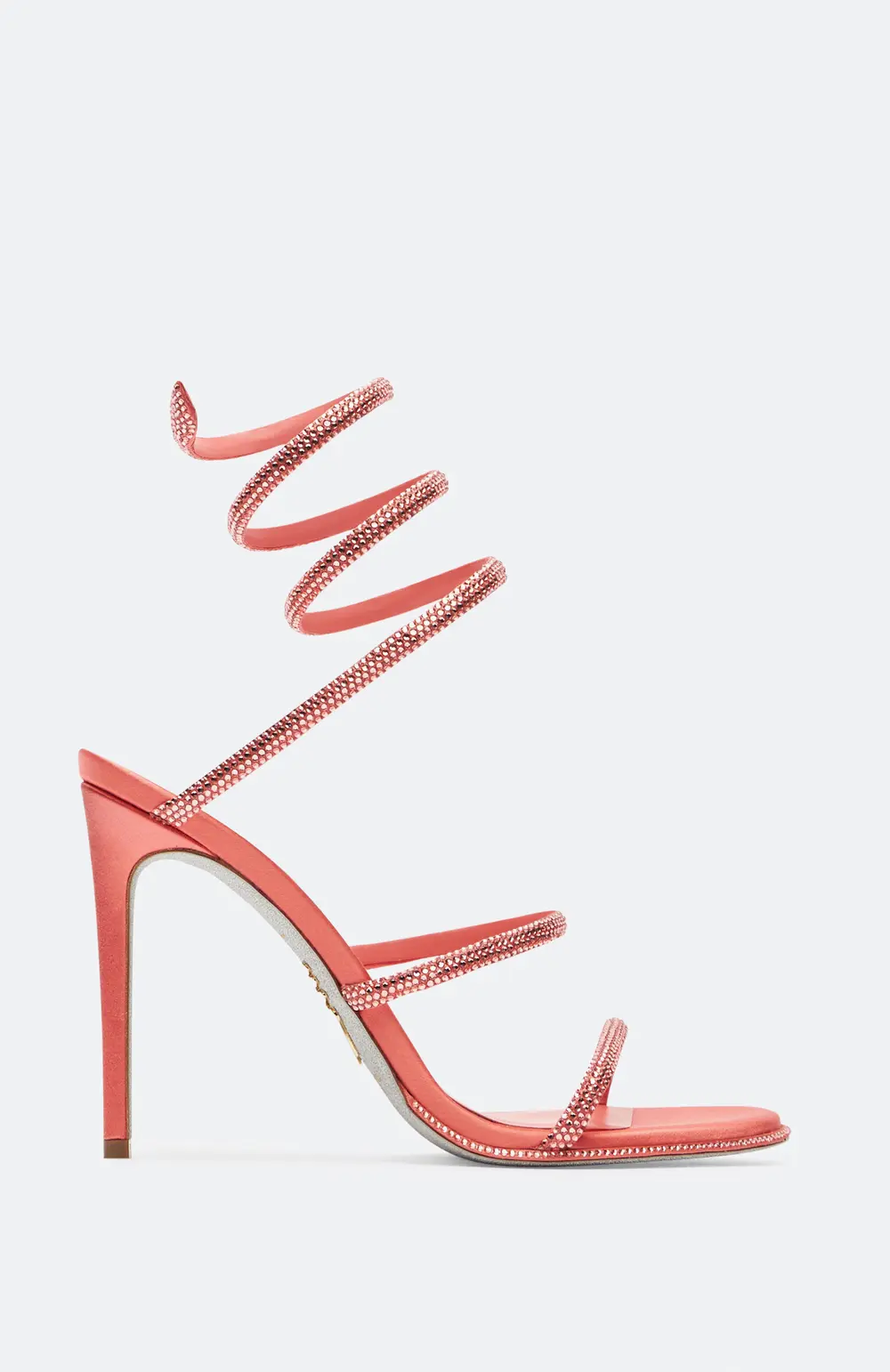 Rene Caovilla Cleo Peach Sandal With Crystals 105