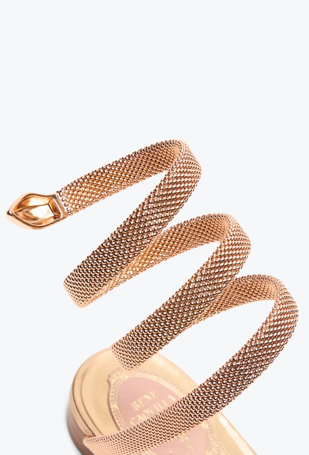 Rene Caovilla TRIGOLD CLEO THREE-TONED FLAT SANDAL 10
