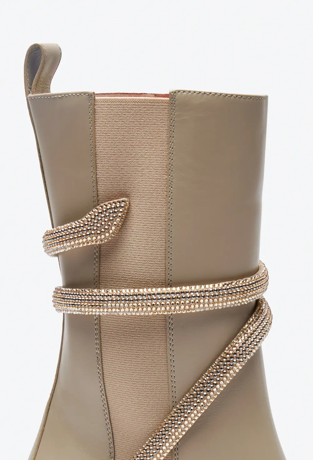 Rene Caovilla Cleo Crystals Beige Bootie 60
