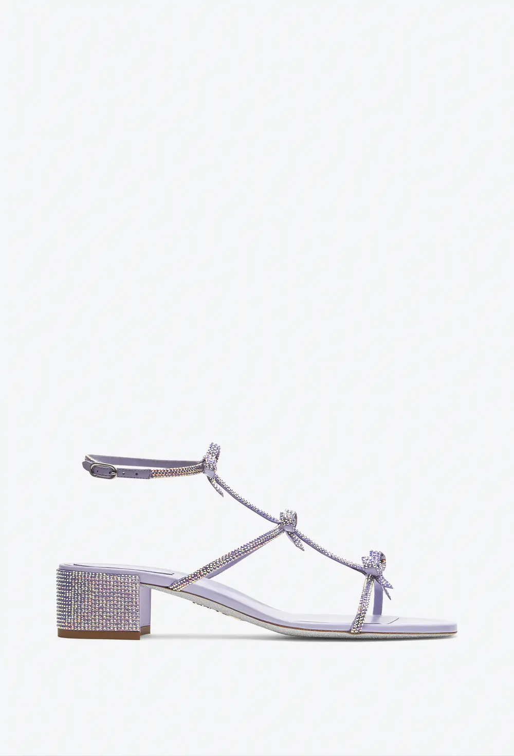 Rene Caovilla Caterina Lilac Sandal With Crystals 35