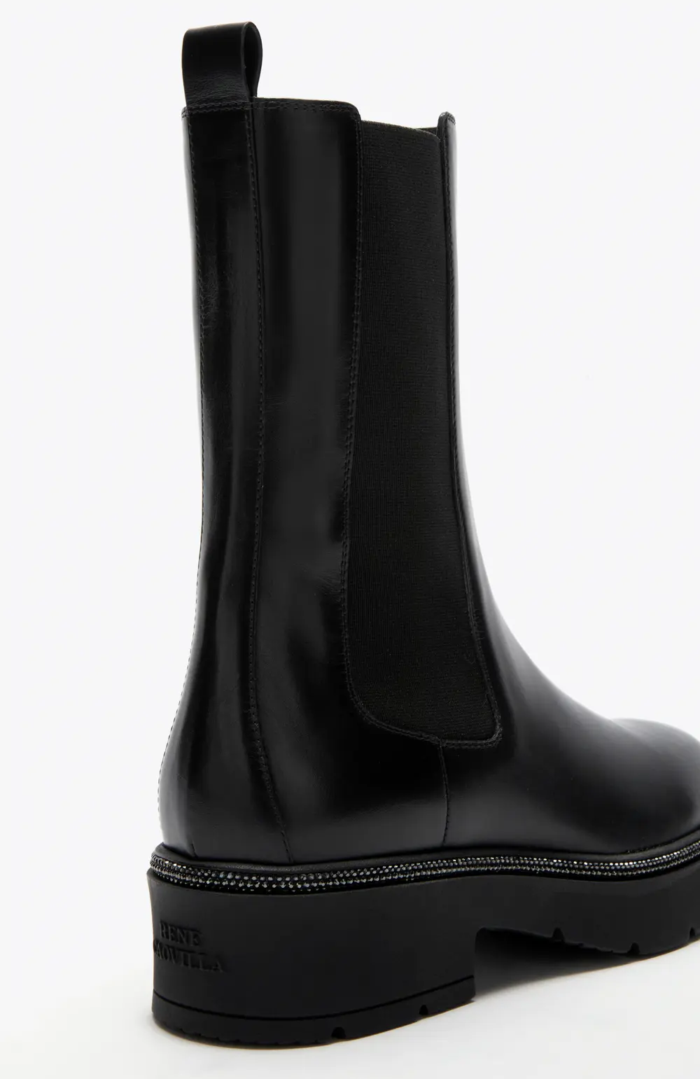 Rene Caovilla BIKA BLACK ANKLE BOOT WITH CRYSTALS 50