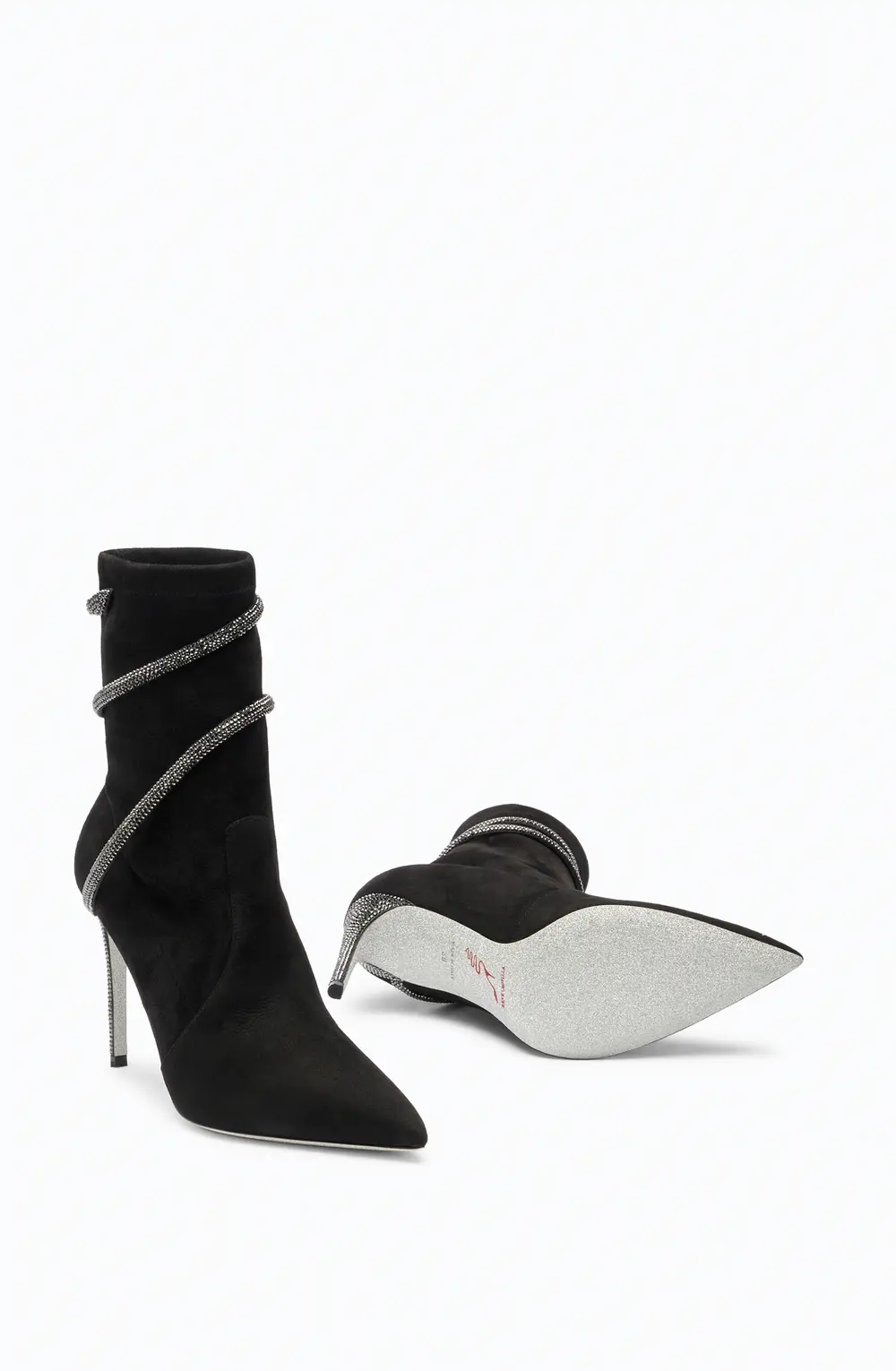 Rene Caovilla Cleo Crystals Black Bootie 100