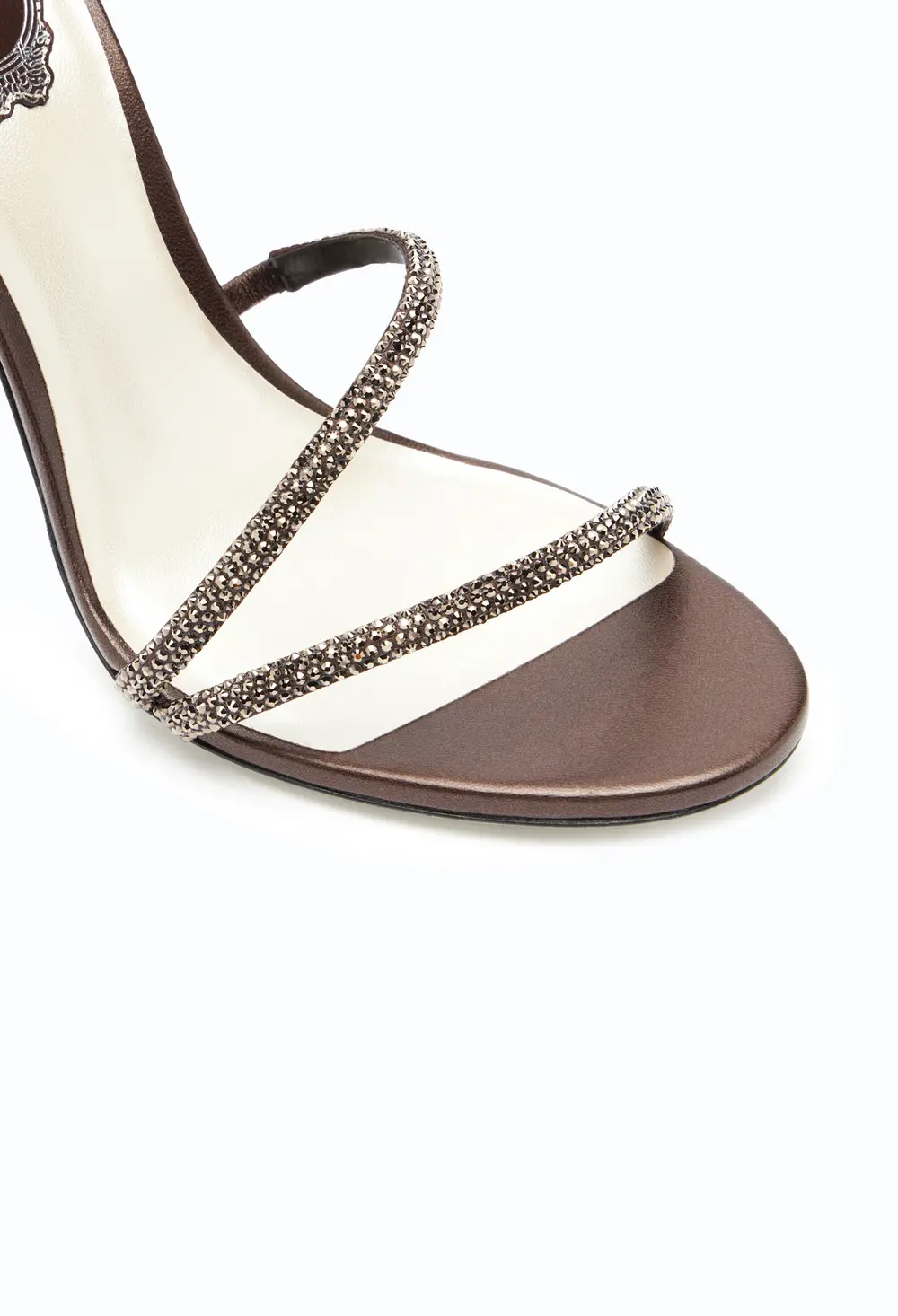 Rene Caovilla Margot Crystal Brown Sandal 105