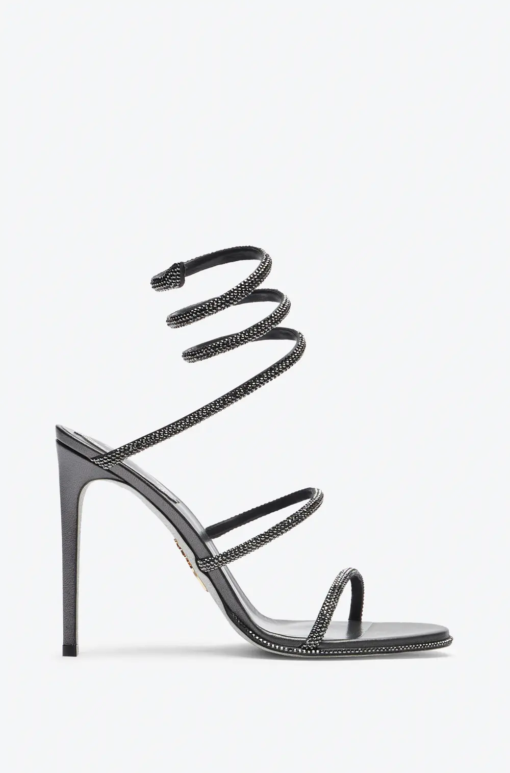 Rene Caovilla Cleo Anthracite Sandal With Crystals 105