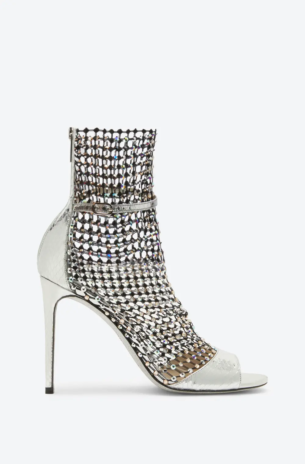 Rene Caovilla Galaxia Silver Sandal 105