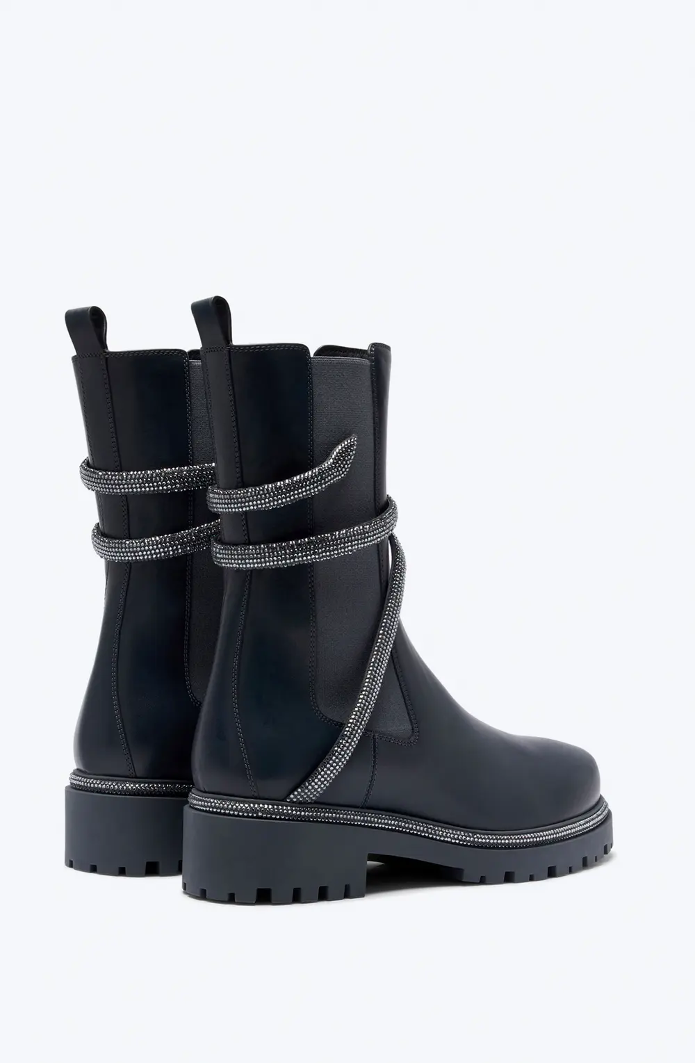 Rene Caovilla Cleo Grey Bootie With Silver Crystals 25