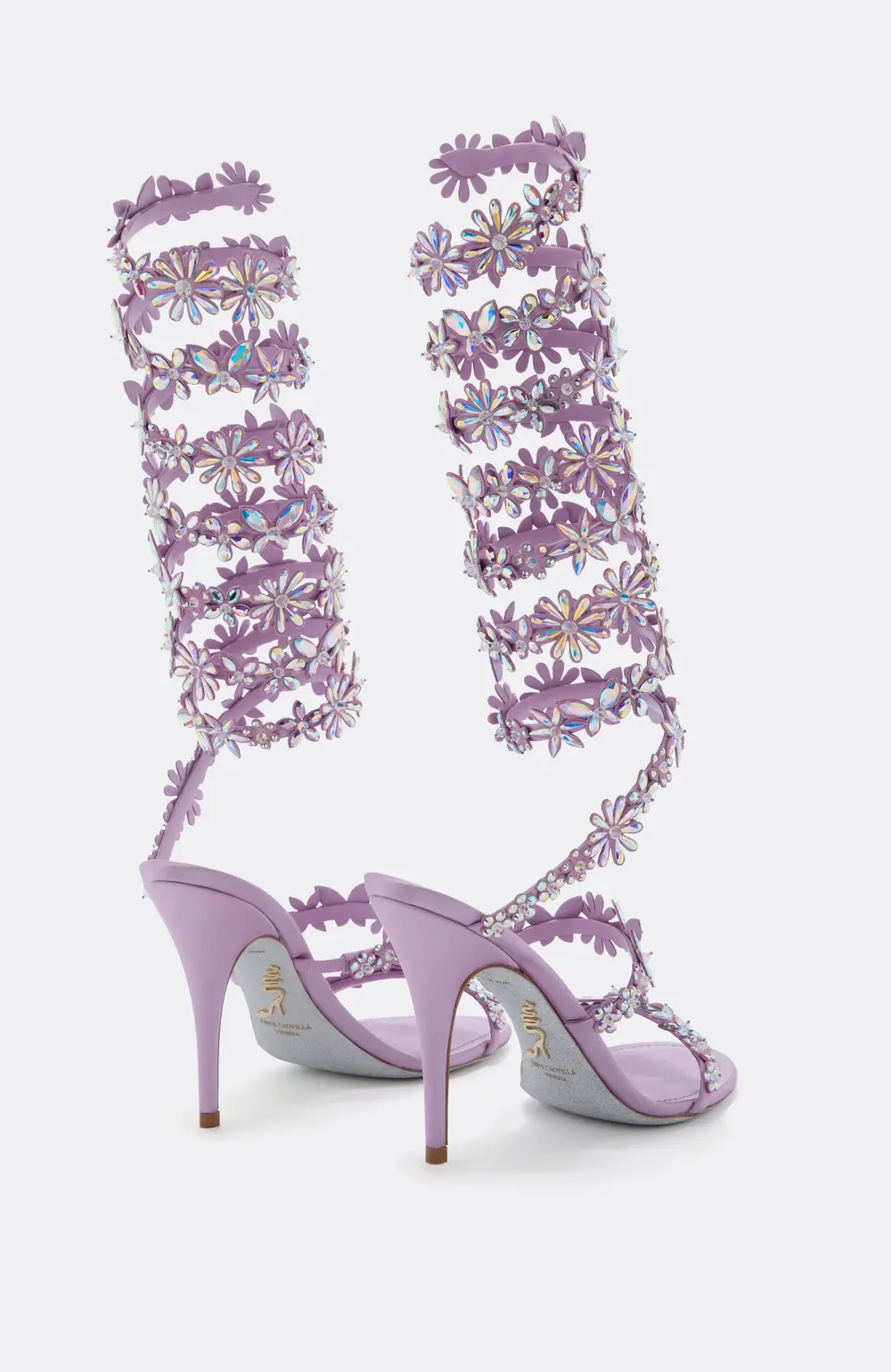 Rene Caovilla SUPER EVA LILAC SANDAL 100