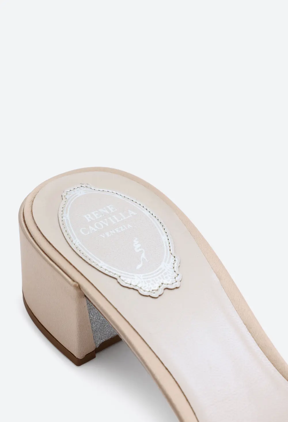 Rene Caovilla Cinderella Nude Mule 40