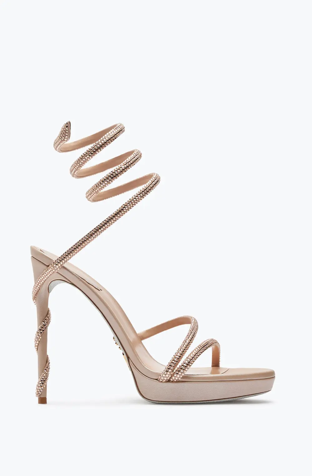 Rene Caovilla Margot Crystal Eggshell Platform Sandal 120
