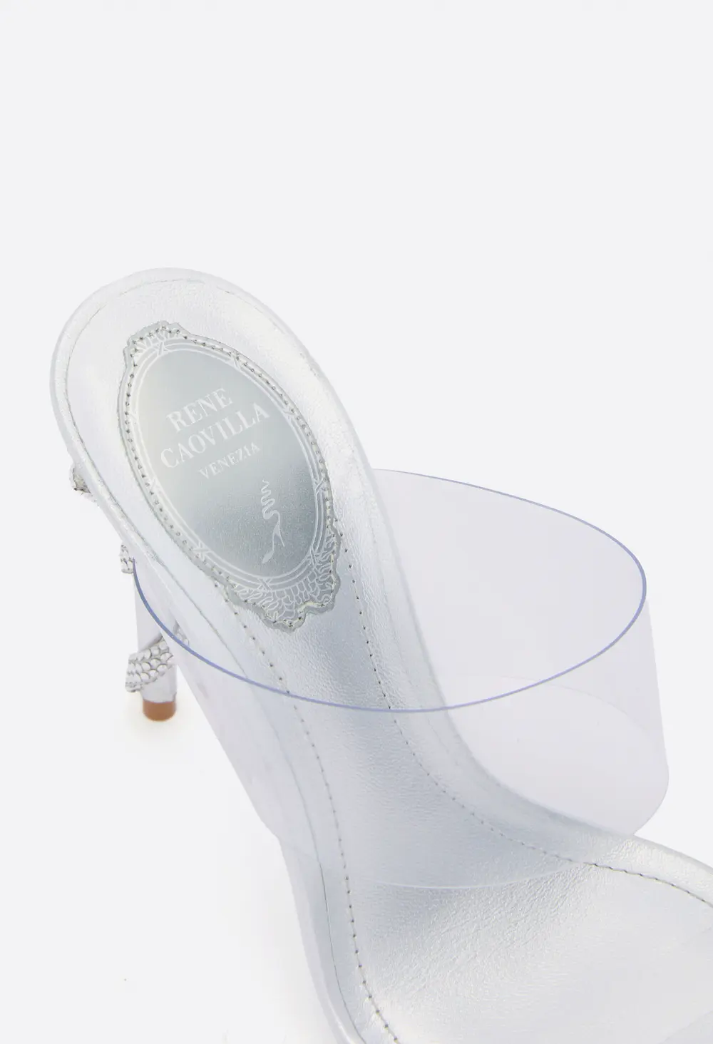 Rene Caovilla CELEBRITY SILVER MULE 105
