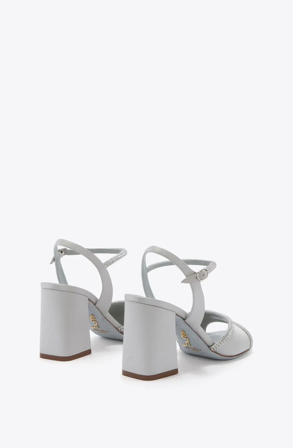 Rene Caovilla MARGHERITA PEARL GREY SANDAL 80