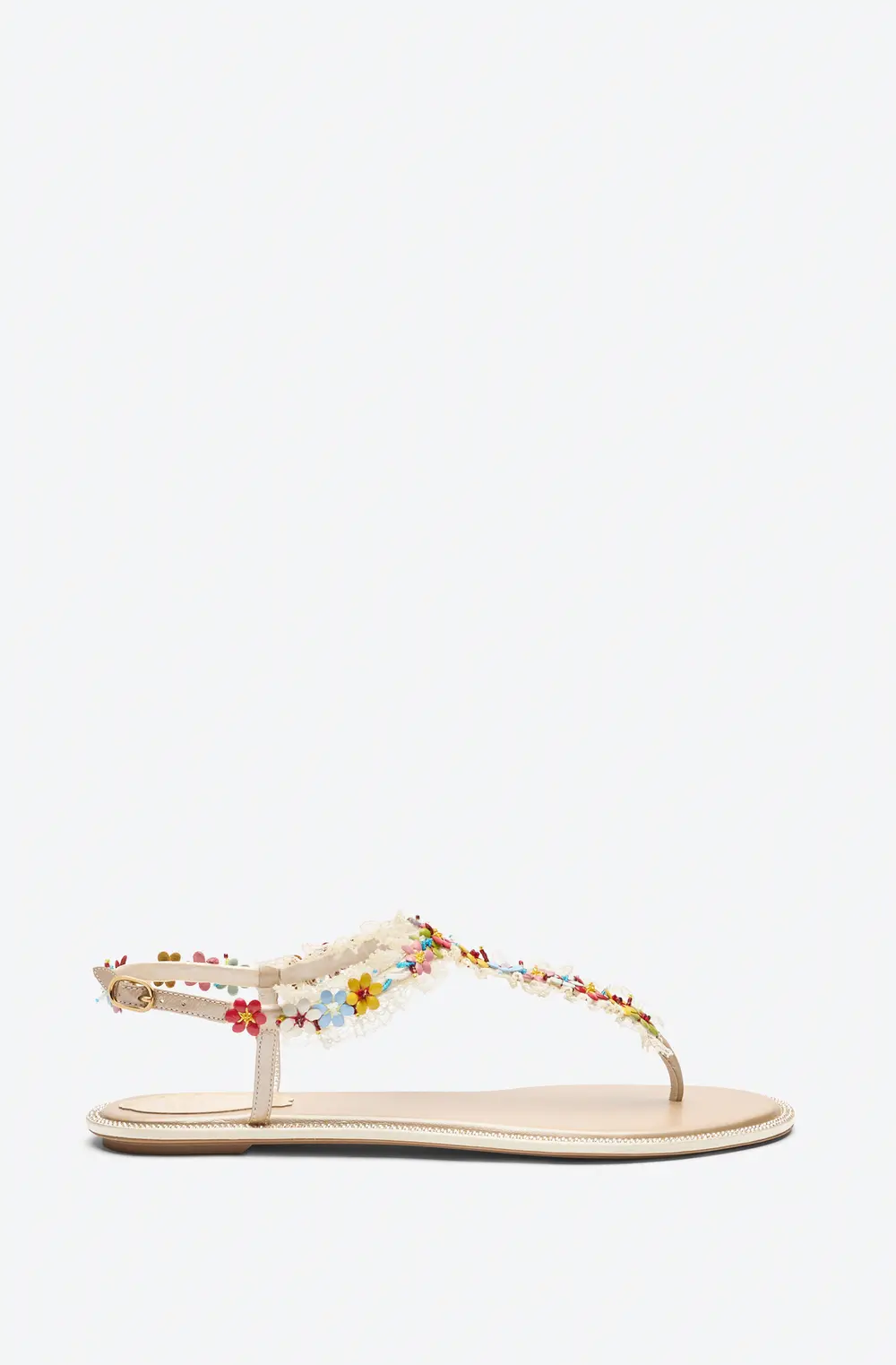 Rene Caovilla BLOOM NUDE FLAT SANDAL 10
