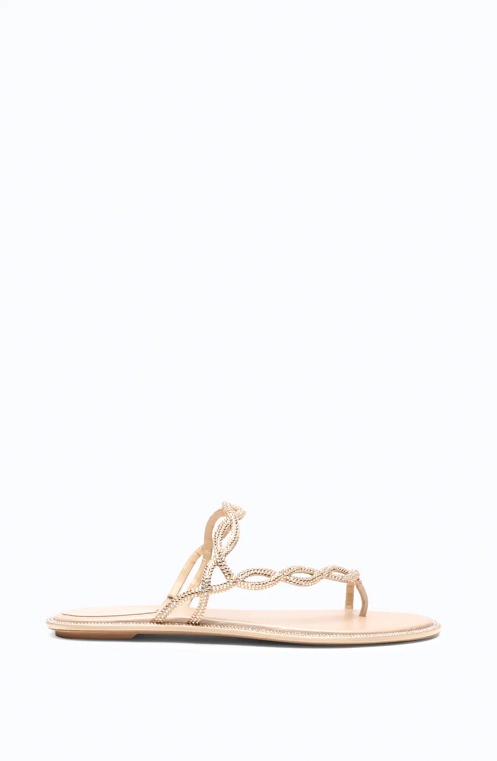 Rene Caovilla BRAID NUDE FLAT SANDAL 10