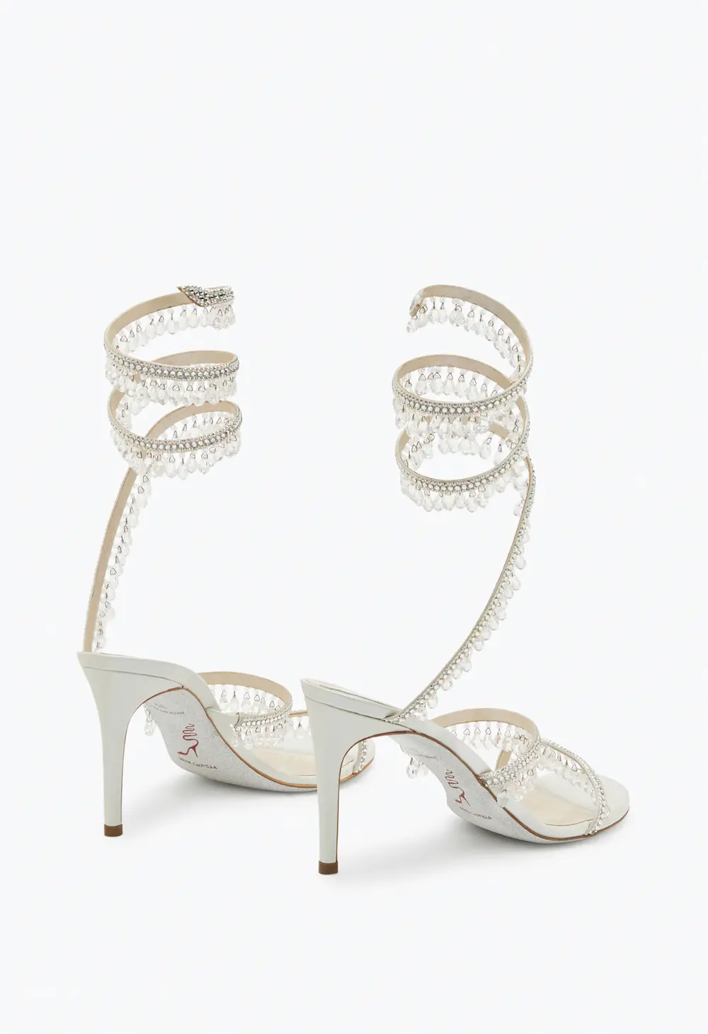 Rene Caovilla Chandelier Ivory Sandal 80