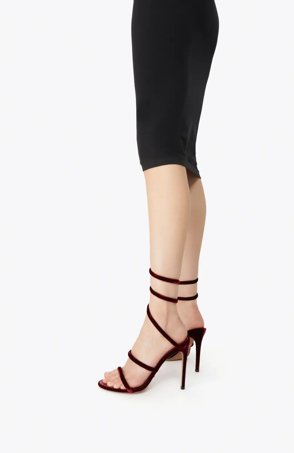 Rene Caovilla CLEO RUBY VELVET SANDAL 105