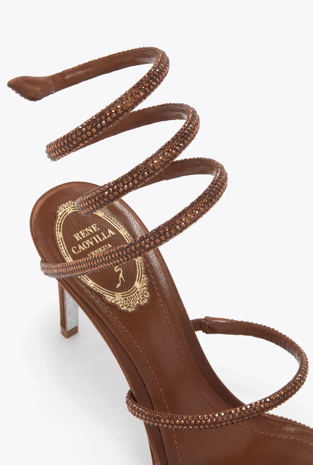 Rene Caovilla CLEO BROWN SANDAL 80