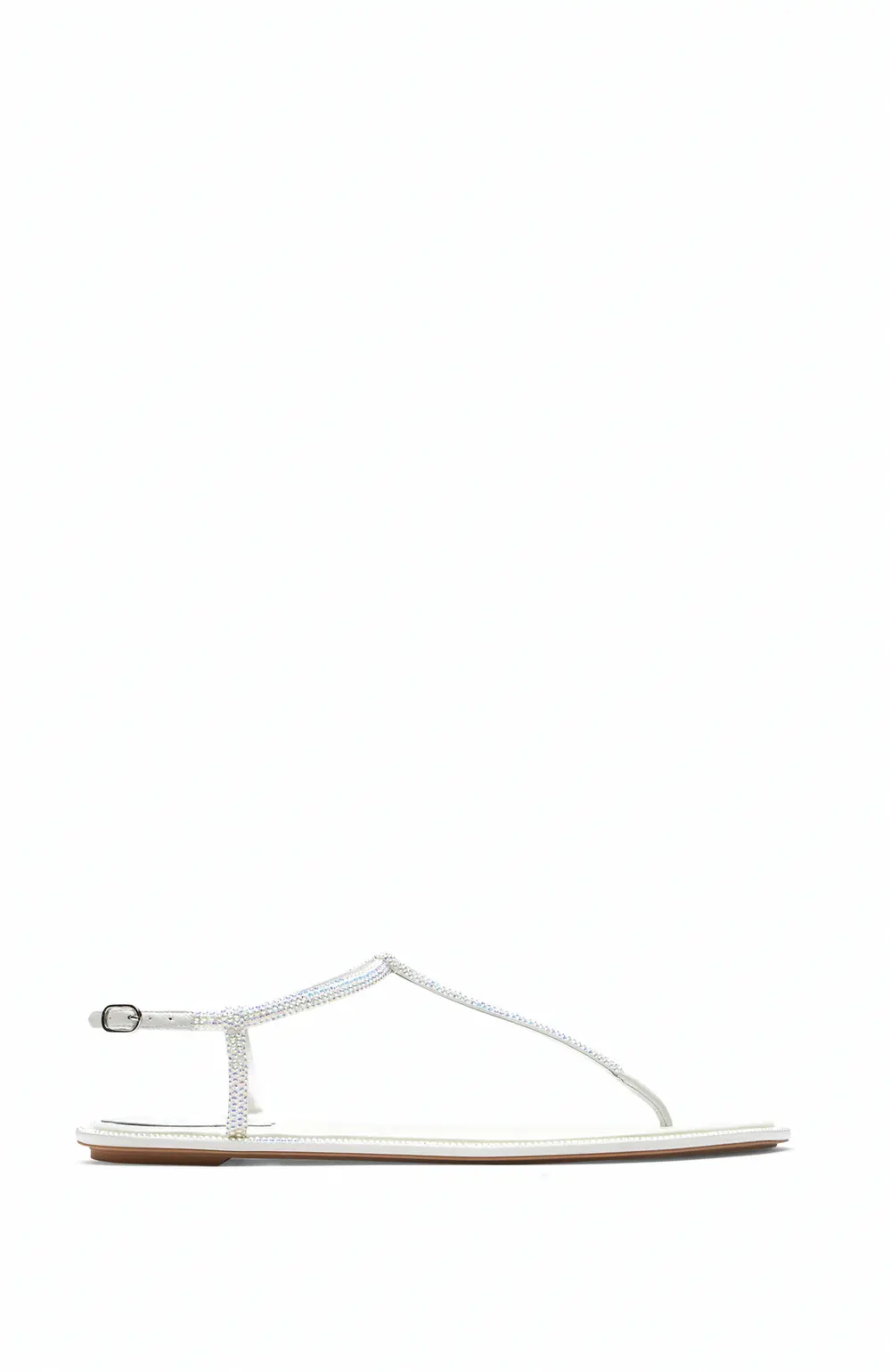 Rene Caovilla DIANA WHITE SANDAL WITH CRYSTALS 10