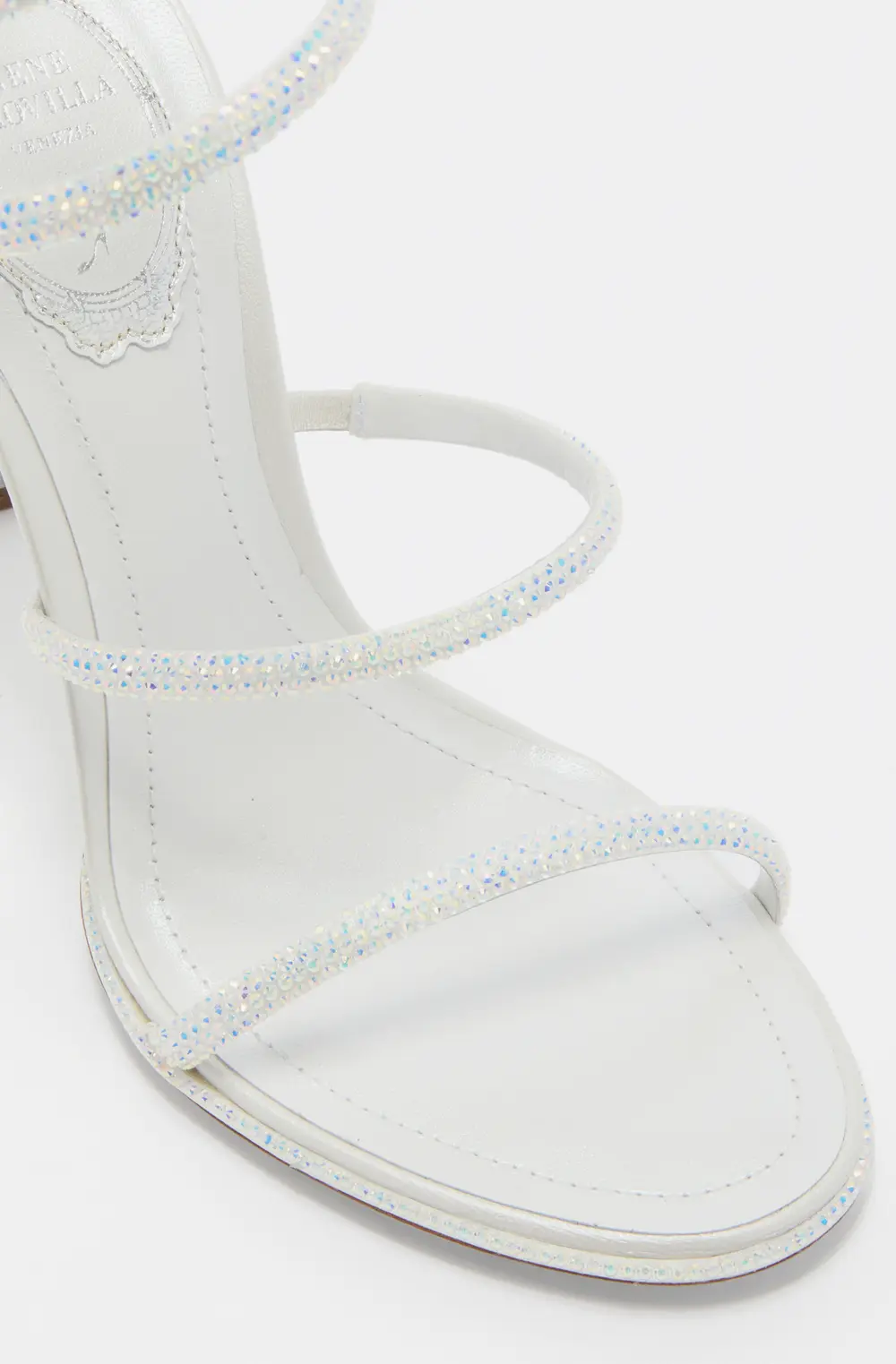 Rene Caovilla CLEO IVORY SATIN/C.TRANSMISSION STRASS SANDAL