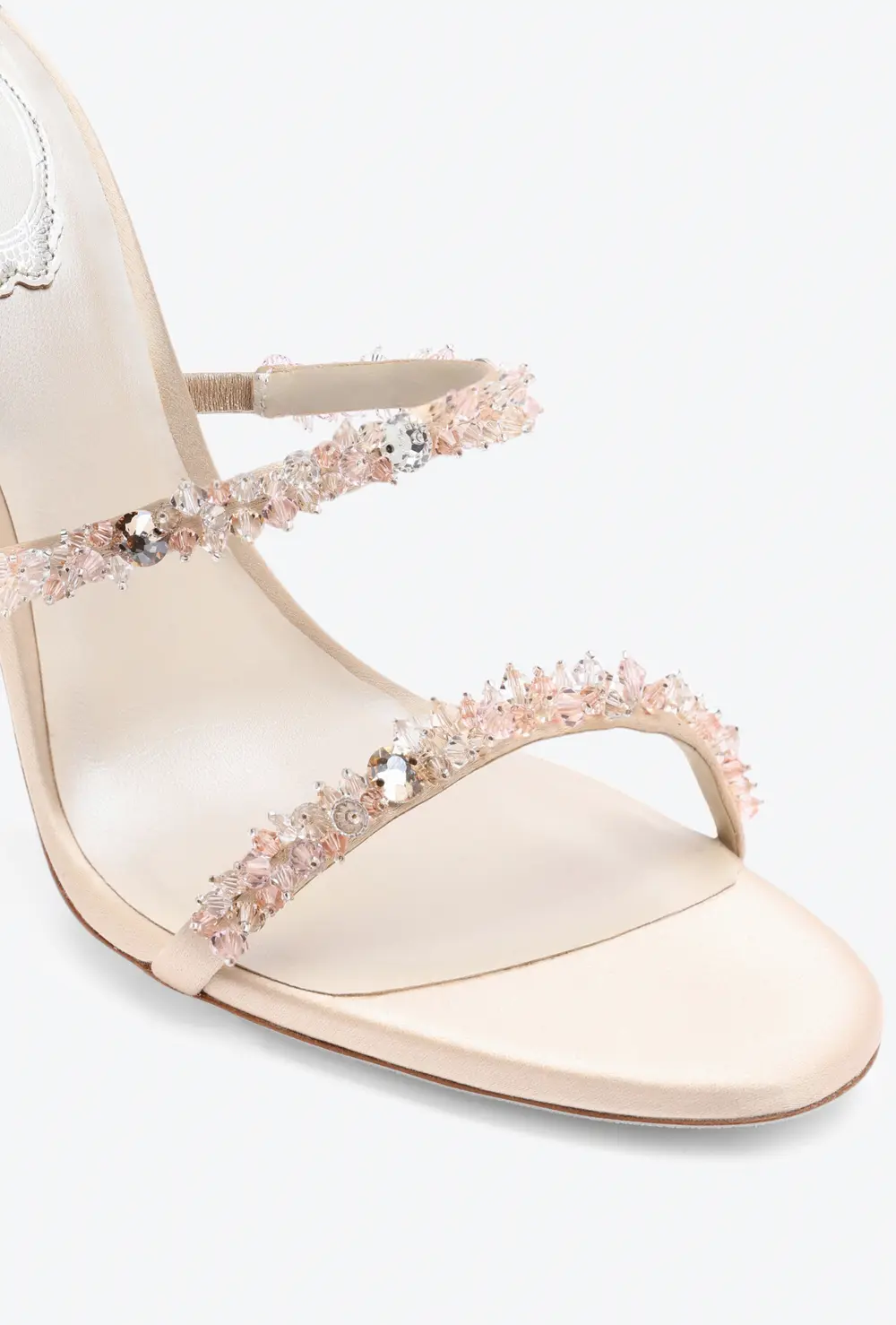 Rene Caovilla Cinderella Nude Sandal With Serpent 105