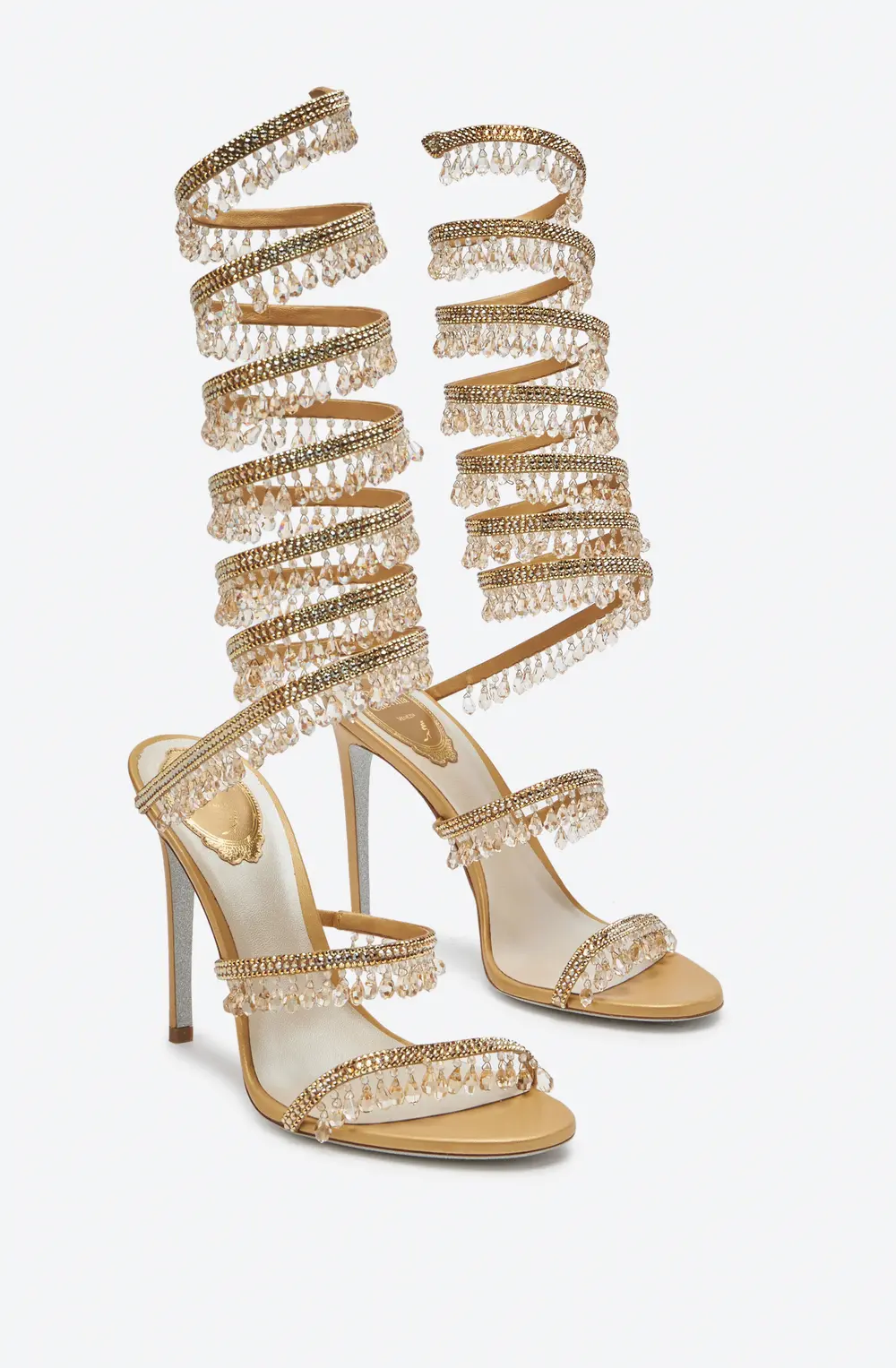 Rene Caovilla SUPER CHANDELIER GOLD SANDAL 105
