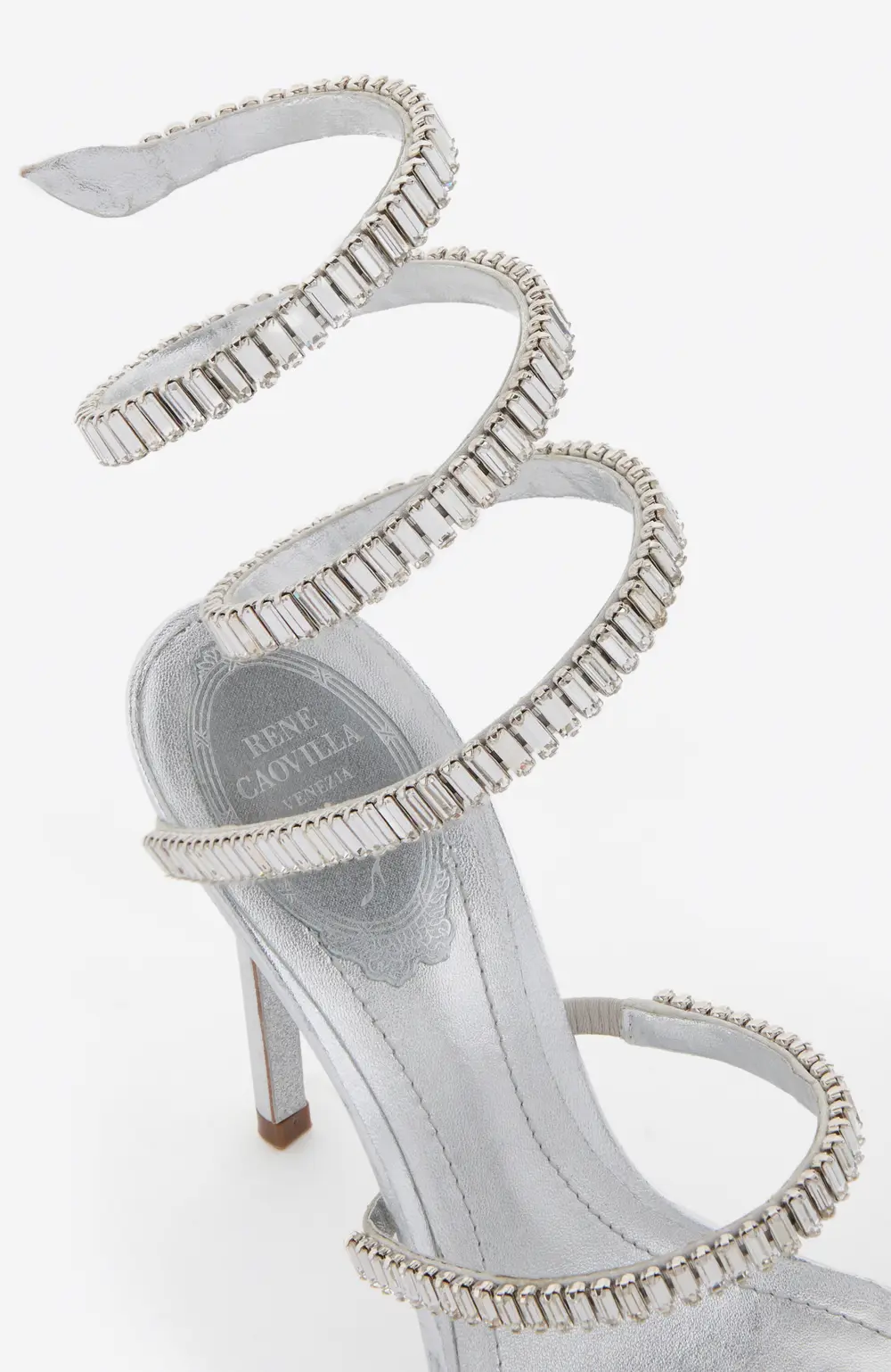 Rene Caovilla CLEO SPARK SILVER SANDAL 105