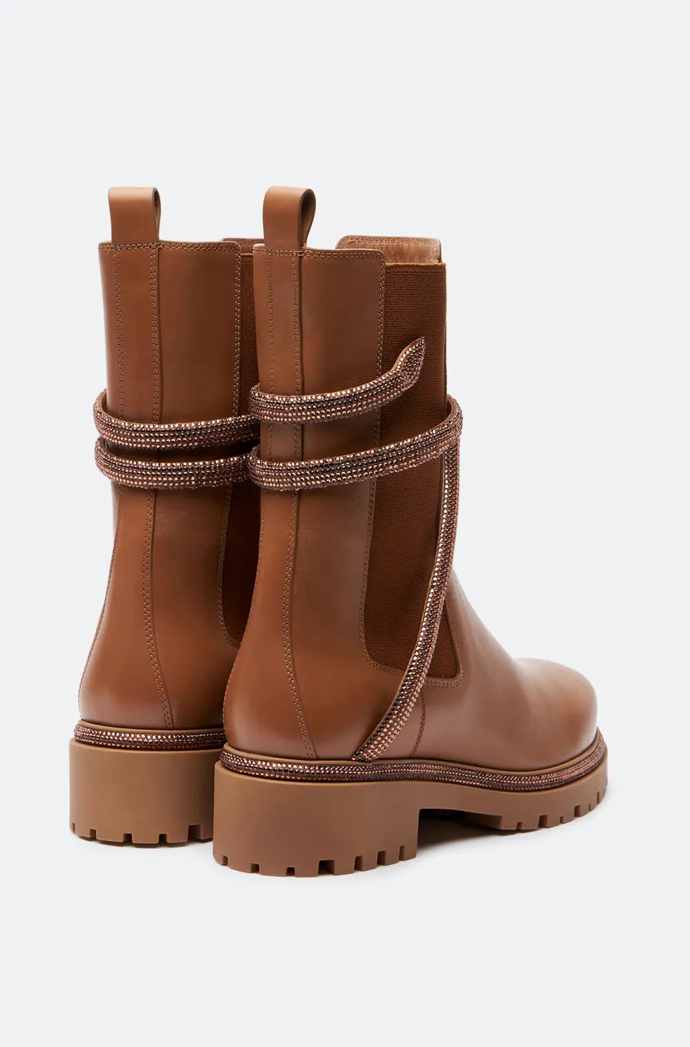 Rene Caovilla Cleo Crystal Hazelnut Bootie 25