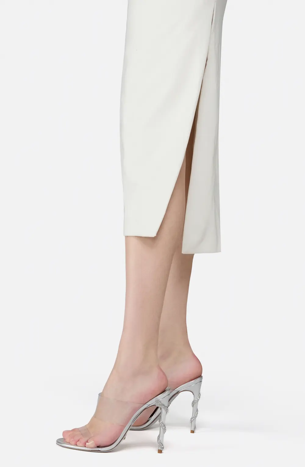 Rene Caovilla CELEBRITY SILVER MULE 105