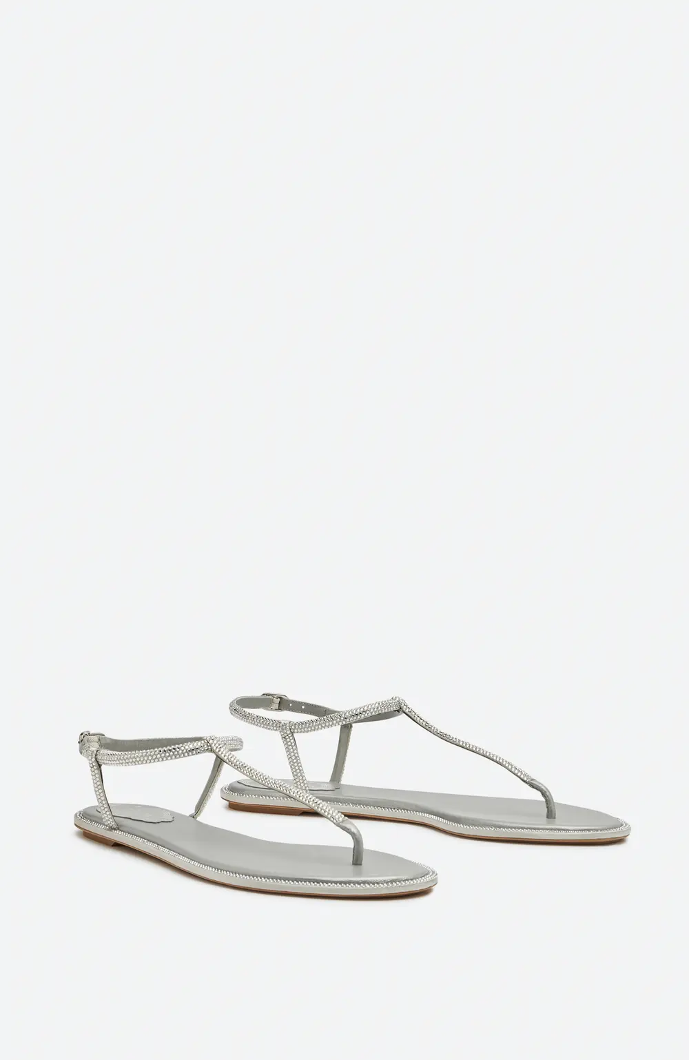 Rene Caovilla DIANA CRYSTAL GRAY SANDAL 10